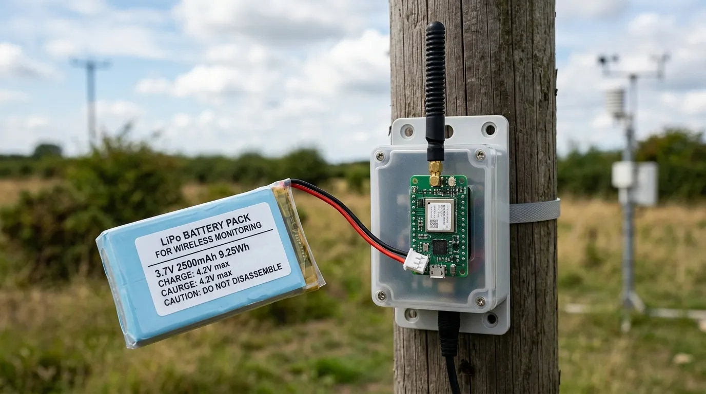 Bateria LiPo para Sistemas de Monitoramento Sem Fio