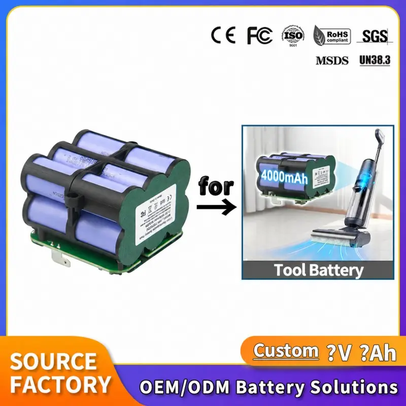 Stock original de bateria de lixo para aspirador de pó de 4000mAh no atacado