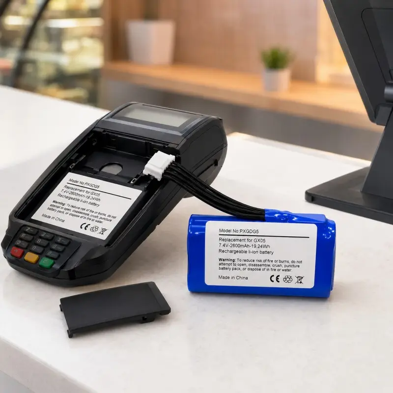 Pacote de bateria de íon-lítio 7,4V para impressoras de recibo e terminais móveis