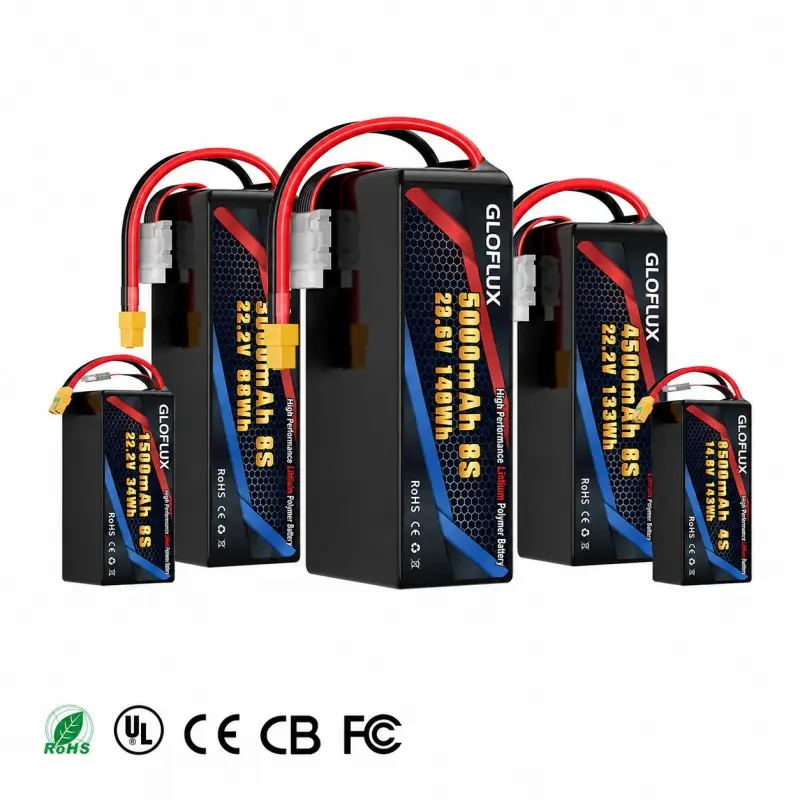 Bateria LiPo de alta descarga para drones de corrida FPV, aeronaves RC e quadricópteros