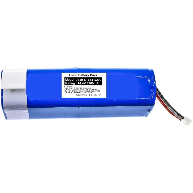 14.4V 5200mAh S10-Li-144-5200 Bateria de Substituição para Aspirador