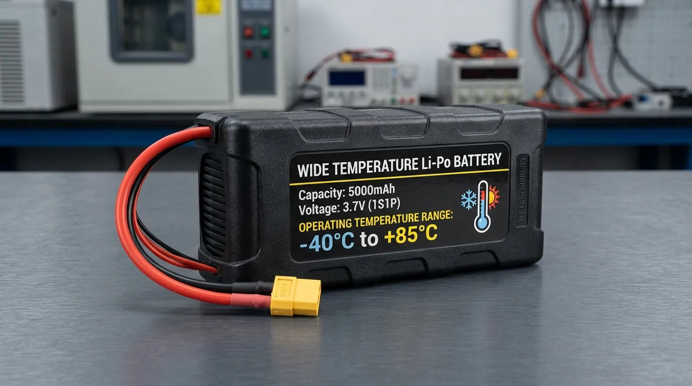 Bateria de polímero de lítio de alta temperatura