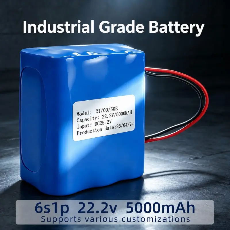6S 22.2V 21700 bateria semi-estado sólido de lítio para faróis de camping ao ar livre