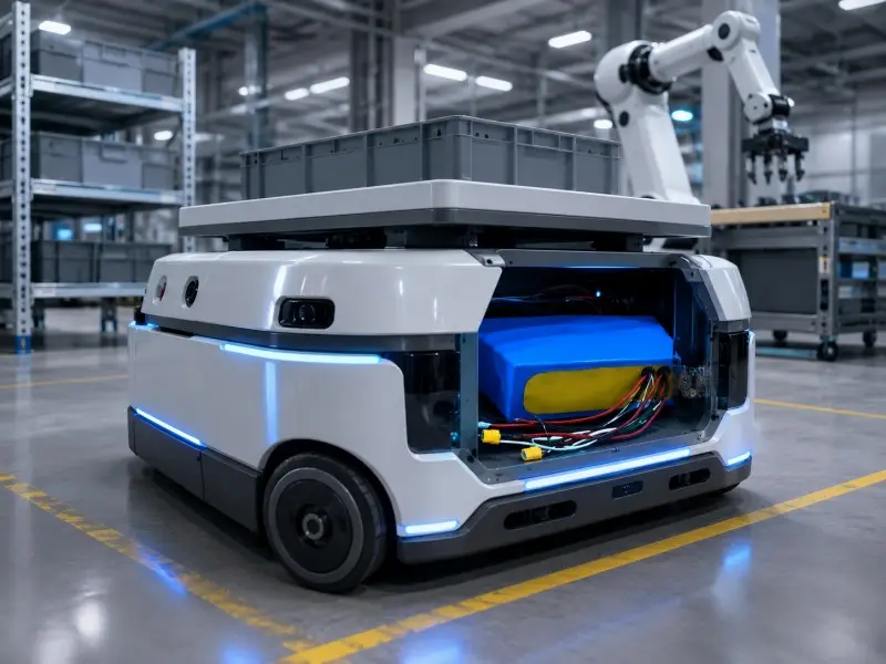 Pacote de baterias robóticas de carregamento sem fio para equipamentos de automação industrial