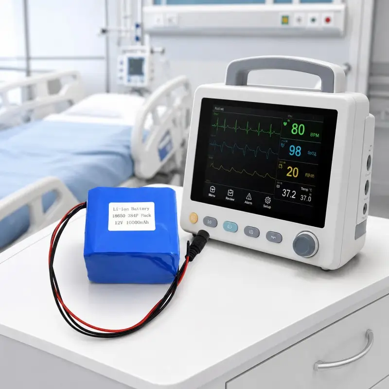 Equipamentos médicos portáteis alimentados por uma bateria de íon-lítio de 11,1V