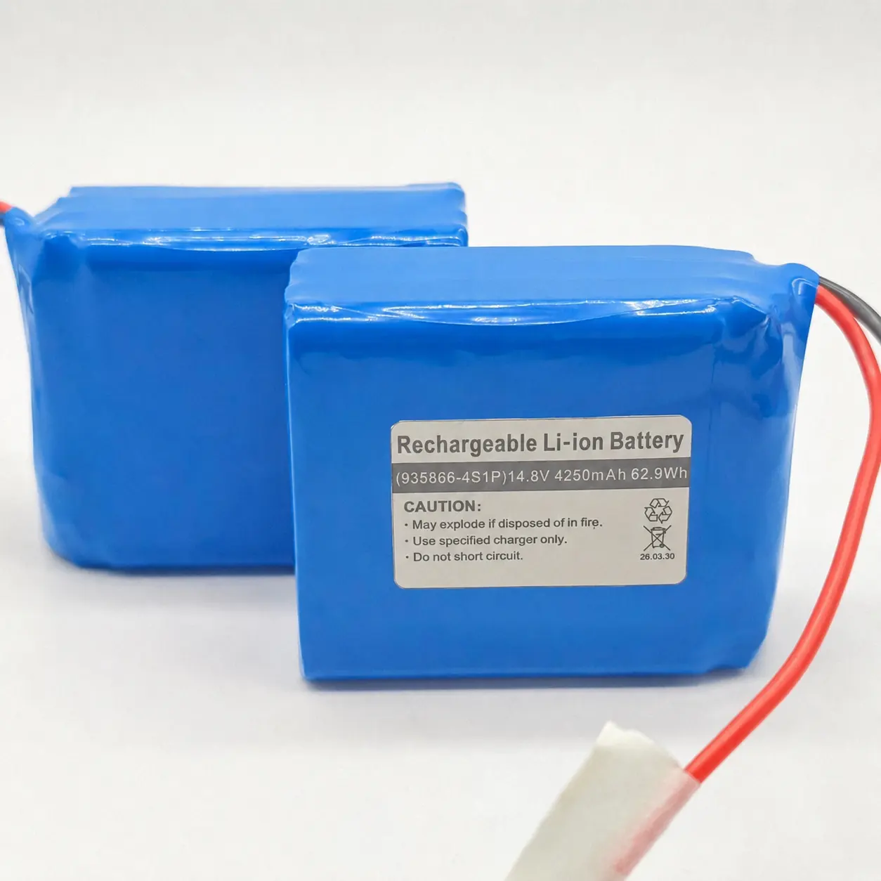 Bateria de polímero de lítio 4S1P de baixa temperatura com 14,8V e capacidade de 4250mAh