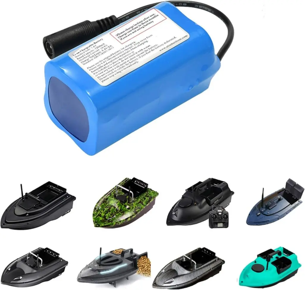Bateria de lítio personalizada 2S2P com conectores para aplicações em barcos de pesca